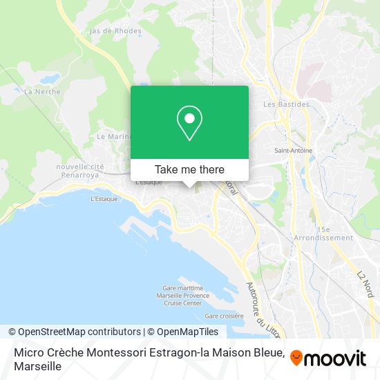 Micro Crèche Montessori Estragon-la Maison Bleue map