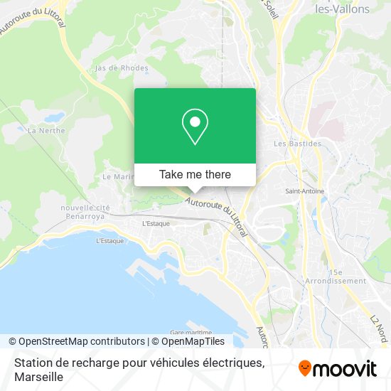 Station de recharge pour véhicules électriques map