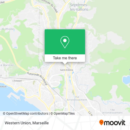 Western Union map