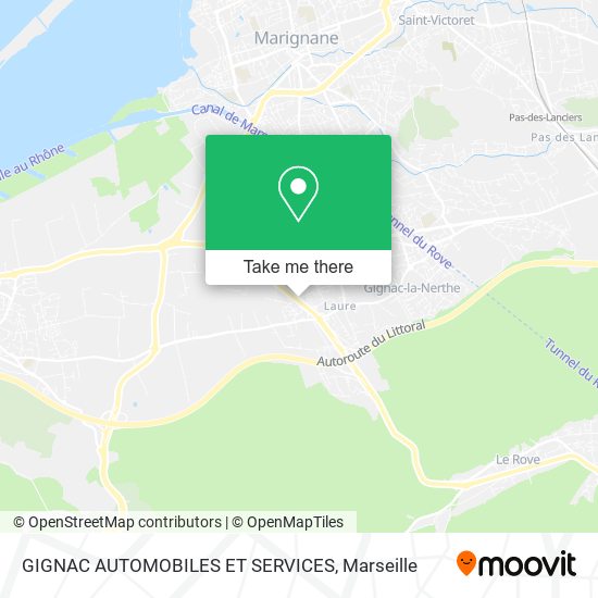 Mapa GIGNAC AUTOMOBILES ET SERVICES