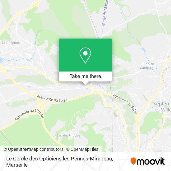 Le Cercle des Opticiens les Pennes-Mirabeau map