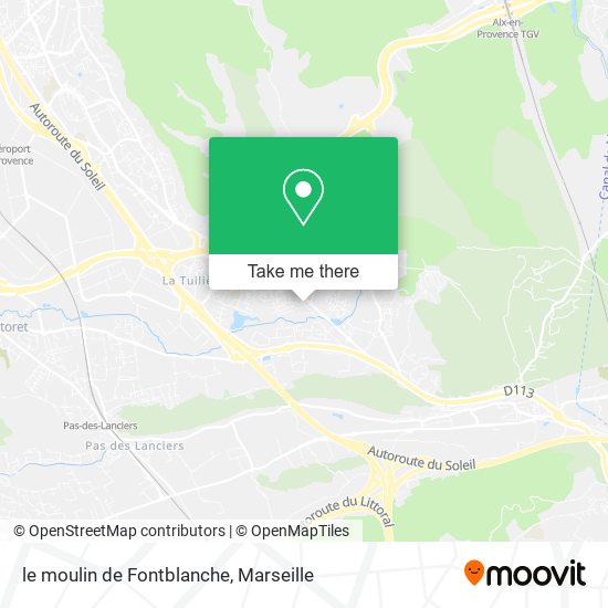 le moulin de Fontblanche map