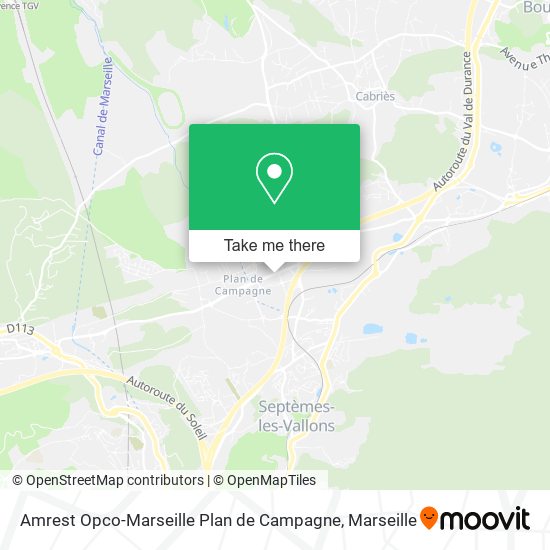 Amrest Opco-Marseille Plan de Campagne map