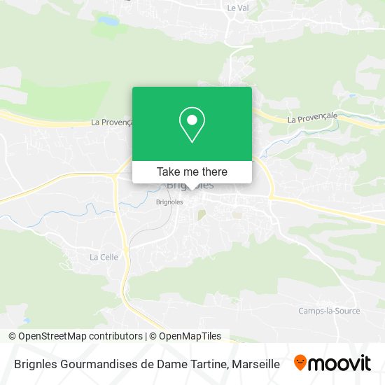 Brignles Gourmandises de Dame Tartine map