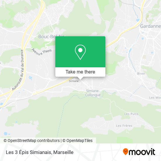 Les 3 Épis Simianais map