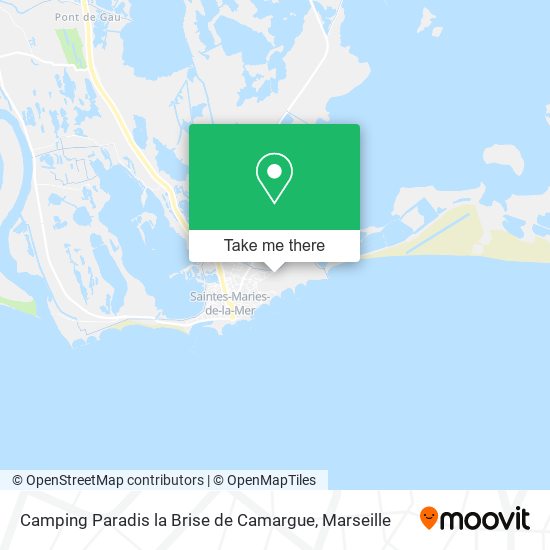 Camping Paradis la Brise de Camargue map