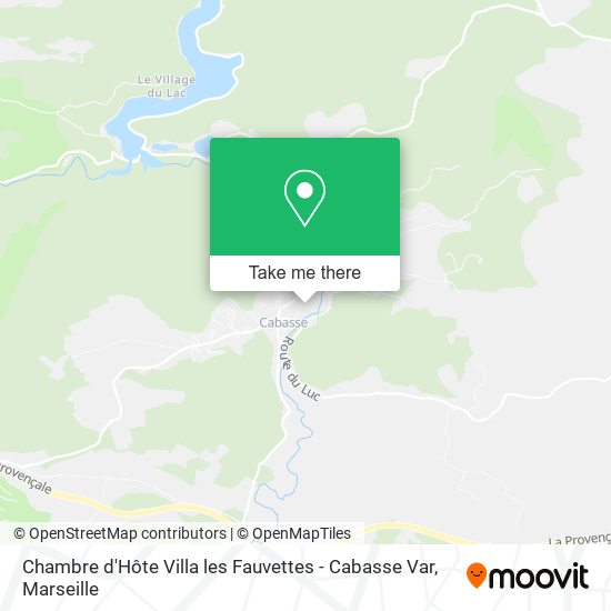 Chambre d'Hôte Villa les Fauvettes - Cabasse Var map