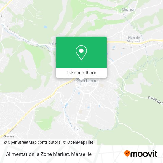 Mapa Alimentation la Zone Market