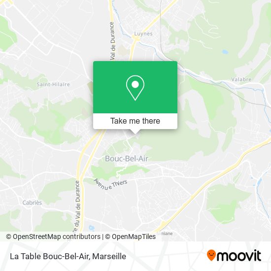 La Table Bouc-Bel-Air map