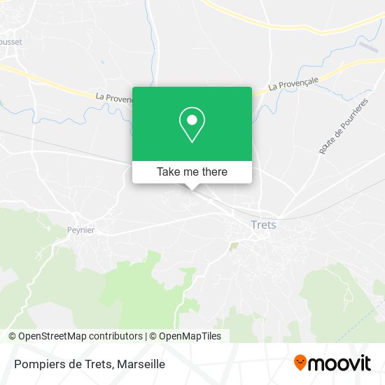 Pompiers de Trets map