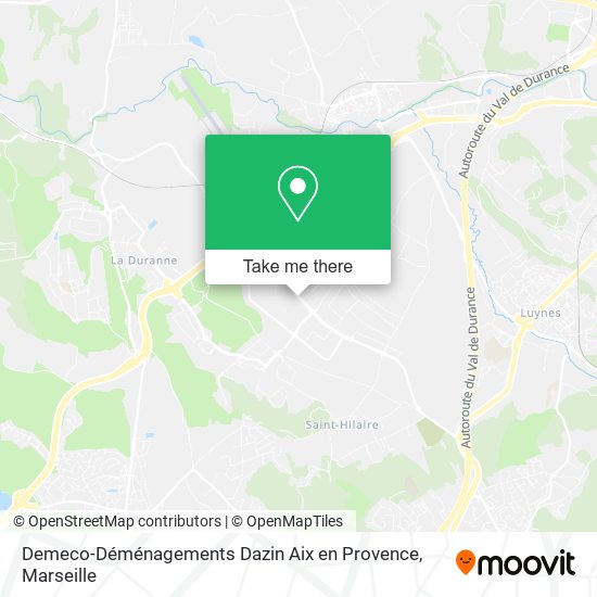 Demeco-Déménagements Dazin Aix en Provence map