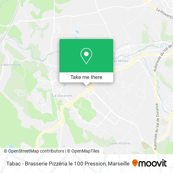 Tabac - Brasserie Pizzéria le 100 Pression map