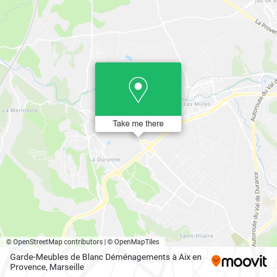 Garde-Meubles de Blanc Déménagements à Aix en Provence map