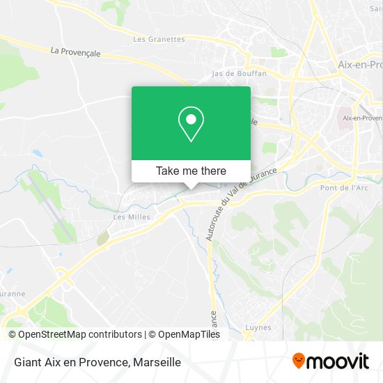 Mapa Giant Aix en Provence
