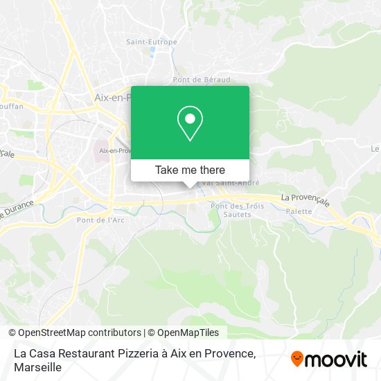 La Casa Restaurant Pizzeria à Aix en Provence map