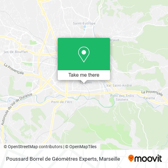 Poussard Borrel de Géomètres Experts map