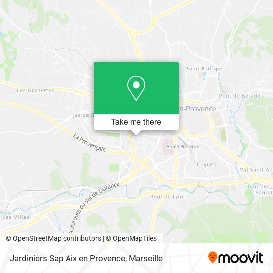 Mapa Jardiniers Sap Aix en Provence