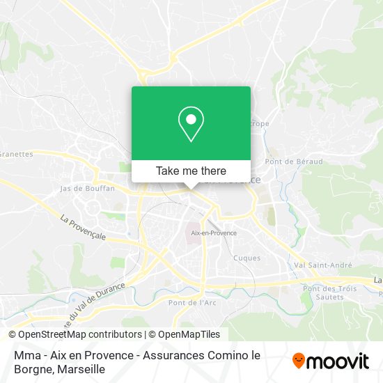 Mma - Aix en Provence - Assurances Comino le Borgne map