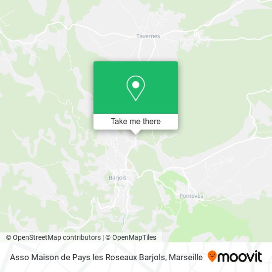 Asso Maison de Pays les Roseaux Barjols map