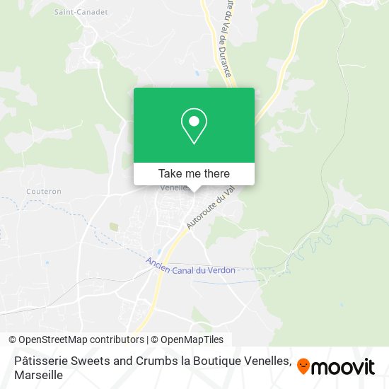 Pâtisserie Sweets and Crumbs la Boutique Venelles map