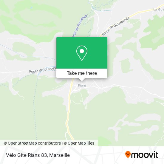 Vélo Gite Rians 83 map