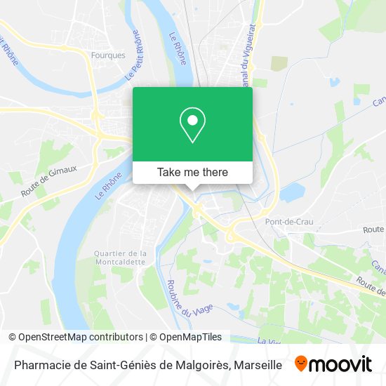Pharmacie de Saint-Géniès de Malgoirès map