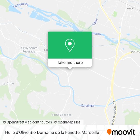 Huile d'Olive Bio Domaine de la Fanette map