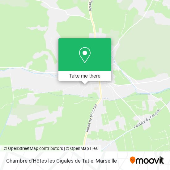 Chambre d'Hôtes les Cigales de Tatie map