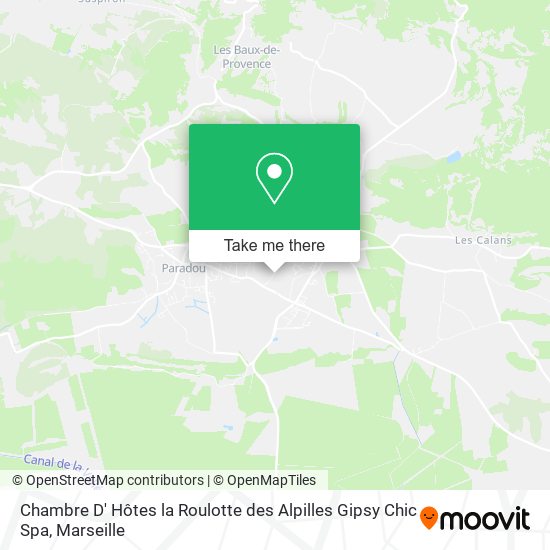 Mapa Chambre D' Hôtes la Roulotte des Alpilles Gipsy Chic Spa
