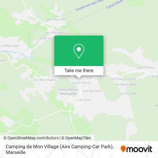 Camping de Mon Village (Aire Camping-Car Park) map