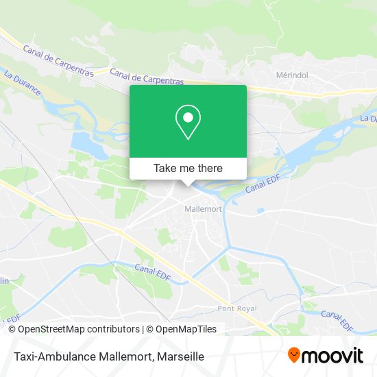 Taxi-Ambulance Mallemort map