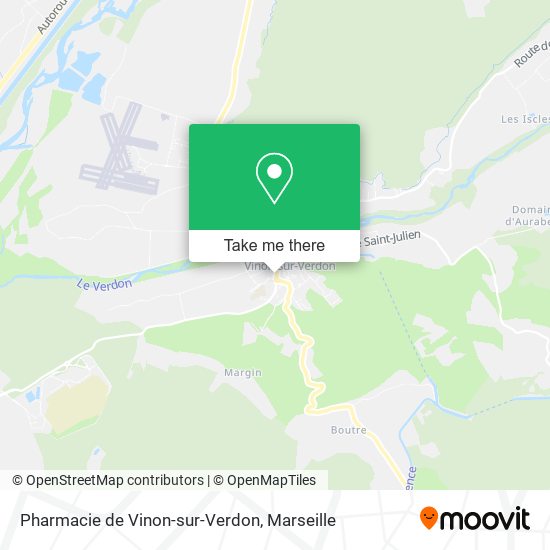 Mapa Pharmacie de Vinon-sur-Verdon