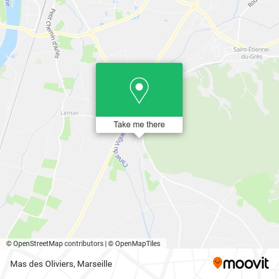 Mas des Oliviers map