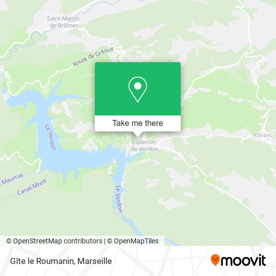 Gîte le Roumanin map