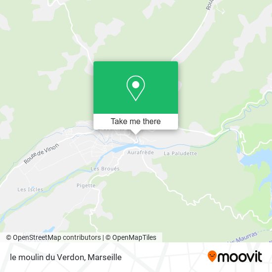 le moulin du Verdon map