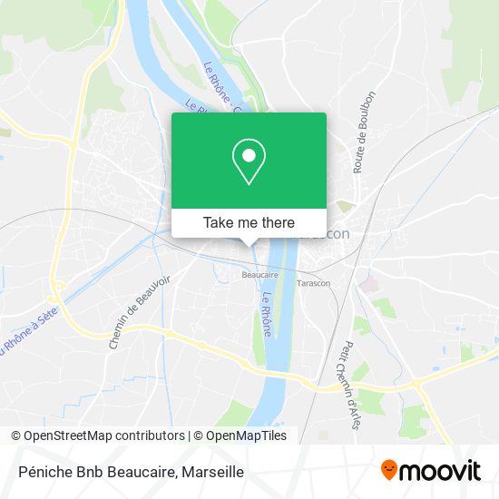 Péniche Bnb Beaucaire map