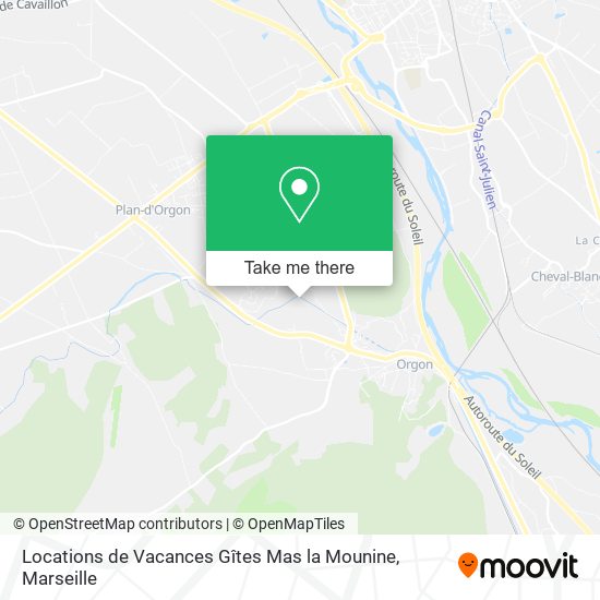 Locations de Vacances Gîtes Mas la Mounine map
