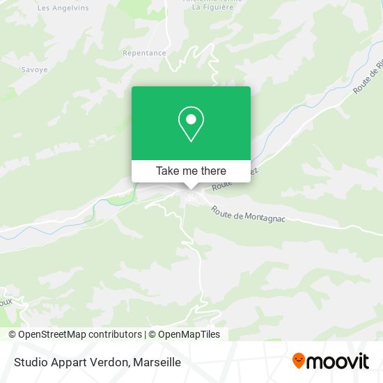 Studio Appart Verdon map