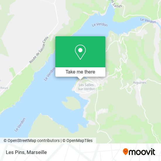 Les Pins map