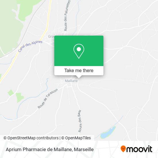 Mapa Aprium Pharmacie de Maillane