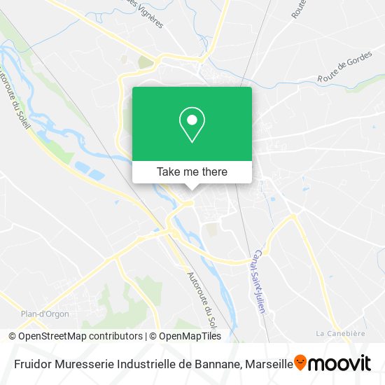 Fruidor Muresserie Industrielle de Bannane map