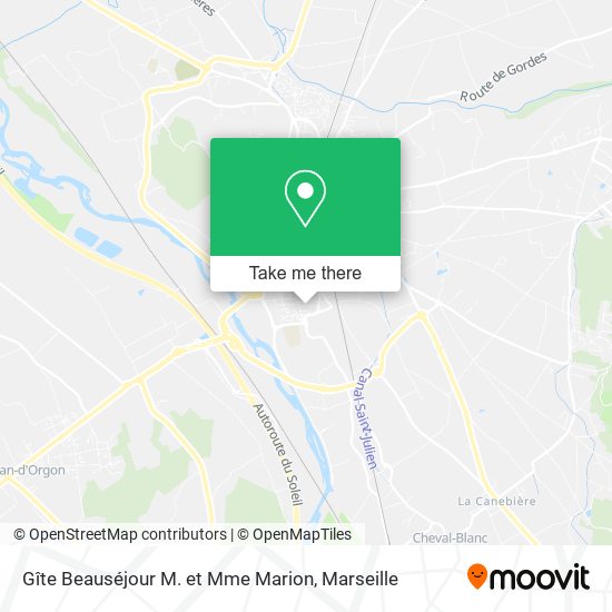 Gîte Beauséjour M. et Mme Marion map