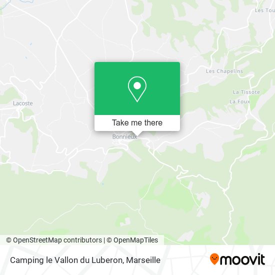 Camping le Vallon du Luberon map