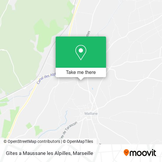 Gîtes a Maussane les Alpilles map