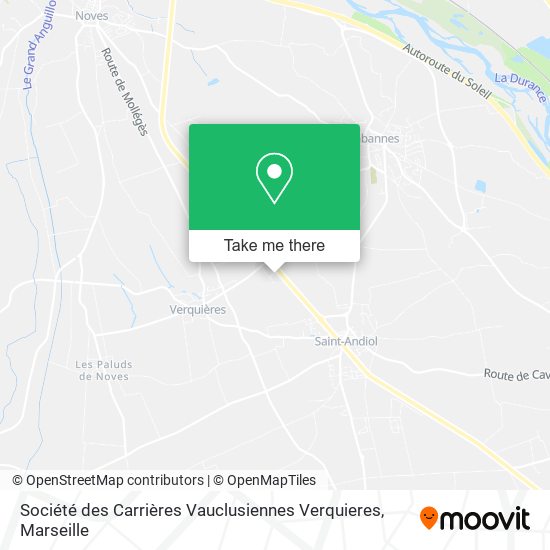 Société des Carrières Vauclusiennes Verquieres map