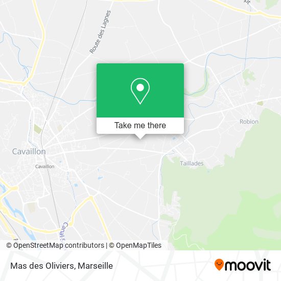Mas des Oliviers map