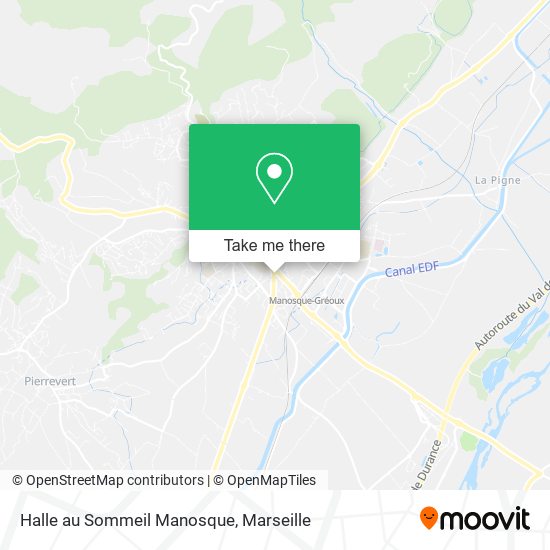Halle au Sommeil Manosque map