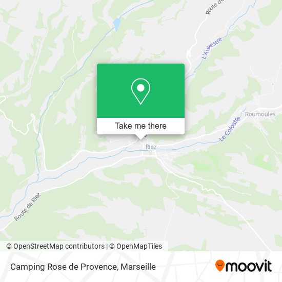 Mapa Camping Rose de Provence