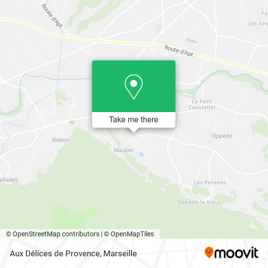Aux Délices de Provence map