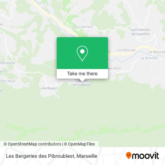 Mapa Les Bergeries des Pibroublest